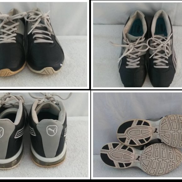 Puma Black Gray Running Sneakers - Picture 3 of 4